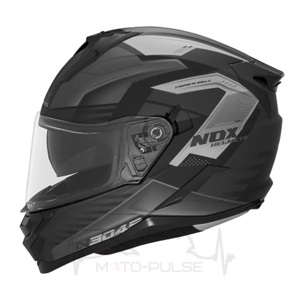 Мотошолом NOX N304S Carver Black/Titanium L